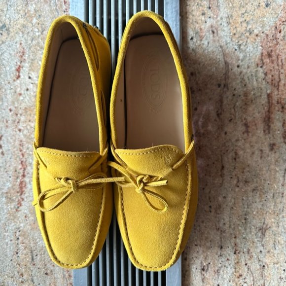 TOD\'s Gommino Driving Shoes, Size US 8.5, Yellow Suede main image 5